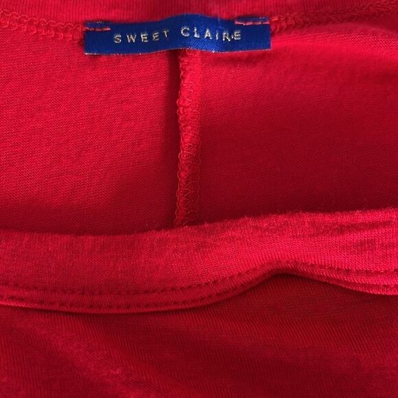 Red cotton tank- size S - Picture 3 of 4